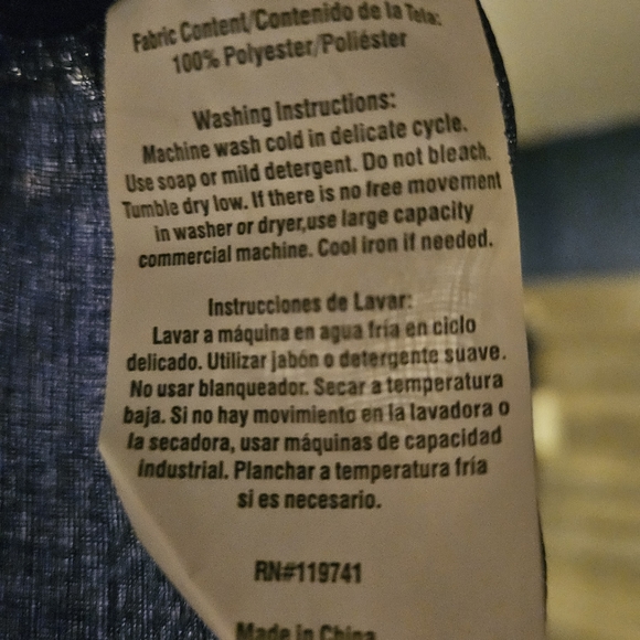 Navy Blue grommet top sheer curtains 2 panels - Picture 5 of 6